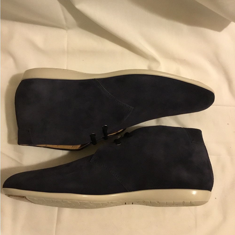 Santoni Blue suede classy shoe MEN SIZE 11 - Picture 9 of 10